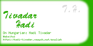 tivadar hadi business card